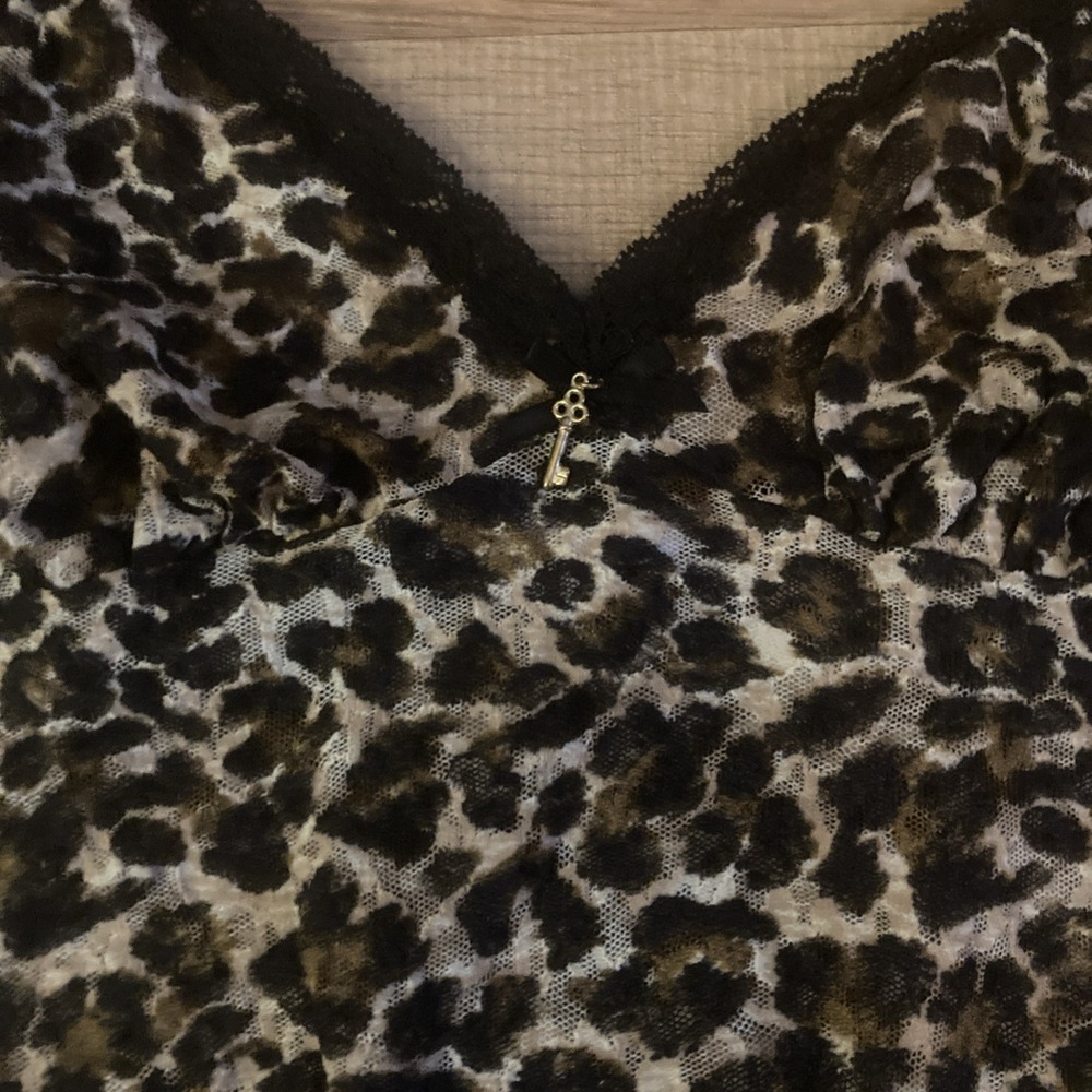 Vintage Victoria's Secret Slip Dress Lingerie Leopard Y2K Size M Bella Swan - Picture 3 of 7